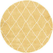 Unique Loom Trellis Rabat Shag Rug, Yellow (8&#39; 0 x 8&#39; 0)