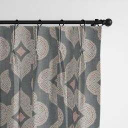 6ix Tailors Fine Linens Shiloh Cindersmoke Pinch Pleat Drapery Panel Pair