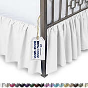 SHOPBEDDING Ruffled Bed Skirt with Split Corners, Day Bed, White, 14&#39;&#39; Drop Cotton Blend Bedskirt (Available in and 14 Colors) - Blissford