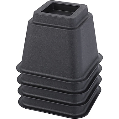 Juvale Adjustable Bed Risers/Furniture Risers - Heavy Duty - Supports 1,100 lbs. - Black - 8 Pack Set - 3, 5, and 8 Inches. View a larger version of this product image.