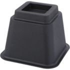 Alternate image 3 for Juvale Adjustable Bed Risers/Furniture Risers - Heavy Duty - Supports 1,100 lbs. - Black - 8 Pack Set - 3, 5, and 8 Inches