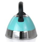 Alternate image 2 for Mr. Coffee 2.5 Quart Stainless Steel Whistling Tea Kettle in Turquoise