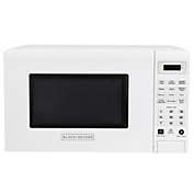 Black + Decker 0.7 Cubic Ft. 700 Watt Microwave Oven in White