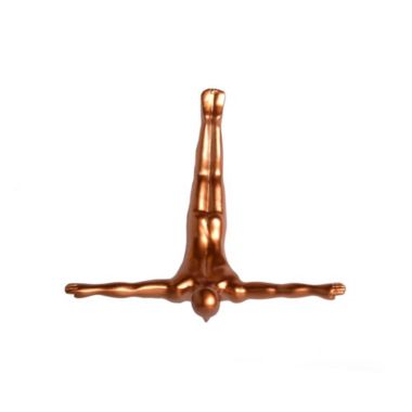 HomeRoots Decor 6.5 x 2.5 x 6.5 Bronze Diver - Wall Art - 332355. View a larger version of this product image.