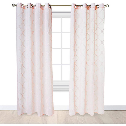Juvale Grommet Curtain Panels Sheer, Pink Grommet Curtain Panels