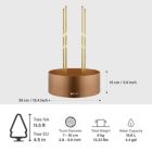 Alternate image 2 for Tree Nest Metal Easy Christmas Tree Stand for Large, Real Trees, Gold