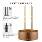 Alternate image 3 for Tree Nest Metal Easy Christmas Tree Stand for Large, Real Trees, Gold