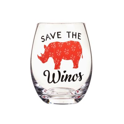 Hold the Door Stemless Wine Glass 17ozfree wine/food pairing card 