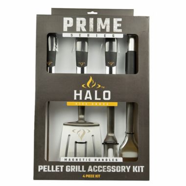 Halo Pellet Grill Essentials Kit Spatula Tongs Pigs Tail And Fork Set HS-3012. View a larger version of this product image.