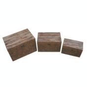 Screen Gems Home Decorative Set Of 3 Rustic Distressed Style Box