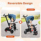 Alternate image 1 for Slickblue 4-in-1 Baby Tricycle Toddler Trike with Convertible Seat-Blue