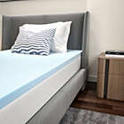 Alternate image 1 for Emma + Oliver 2&quot; Cool Gel Infused Cooling Memory Foam Mattress Topper - Twin
