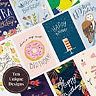 Alternate image 1 for Rileys & Co Hand Drawn Birthday Cards Assortment, 20-Count