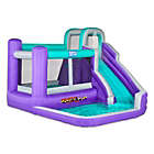 Alternate image 0 for Sunny & Fun Compact Bounce-A-Round Inflatable Water Slide Park - Heavy-Duty for Outdoor Fun - Climbing Wall, Slide & Splash Pool - Easy to Set Up & Inflate with Included Air Pump & Carrying Case