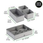 Alternate image 3 for mDesign Fabric Drawer and Closet Storage Organizer, Set of 8