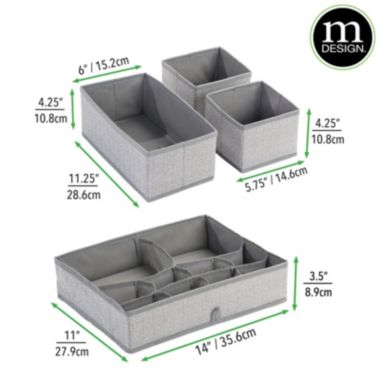 mDesign Fabric Drawer and Closet Storage Organizer, Set of 8. View a larger version of this product image.