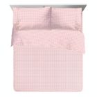 Alternate image 1 for Saturday Park Pink Gingham 100% Organic Cotton Sheet Set
