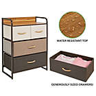 Alternate image 1 for mDesign Wide Dresser Storage Chest, 4 Fabric Drawers
