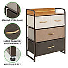 Alternate image 2 for mDesign Wide Dresser Storage Chest, 4 Fabric Drawers