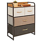 Alternate image 3 for mDesign Wide Dresser Storage Chest, 4 Fabric Drawers