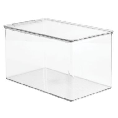 mDesign Plastic Stackable Closet Storage Bin Box with Lid. View a larger version of this product image.