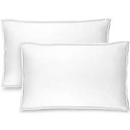Bare Home Premium 1800 Ultra-Soft Microfiber Pillow Sham - Double Brushed - Hypoallergenic - Wrinkle Resistant - Set of 2 (White, Standard Pillowcase)