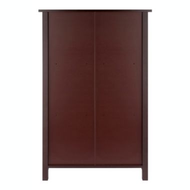 Winsome Milan 6-Piece Storage Shelf with 5 Foldable Woven Baskets - Walnut. View a larger version of this product image.