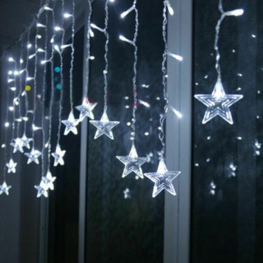 Kitcheniva 11.5ft 96LED White Star String Lights | Bed Bath & Beyond
