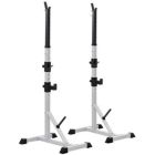 Alternate image 0 for Soozier 2-Piece Pair Steel Height Adjustable Barbell Squat Rack and Bench Press 23" x 29.75" x 69.25"