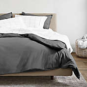Bare Home 100% Organic Cotton Duvet Cover Set - Smooth Sateen Weave - Warm & Luxurious - Eco-friendly (Grey, King/California King)