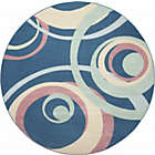 Alternate image 0 for Nourison Grafix 8&#39;XROUND (8&#39; Round) Blue Multi Colored Area Rug Retro Contemporary Geometric by Nourison