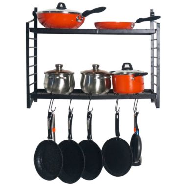 Inq Boutique 2-Tiered Wall Mounted Pot Rack. View a larger version of this product image.