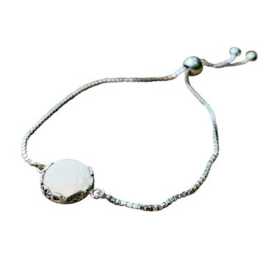 Bottled Up Designs Botanical Sterling Silver Adjustable Slider Bracelet. View a larger version of this product image.