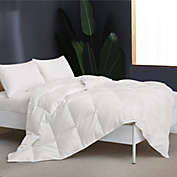 Unikome Lightweight Goose Down Feather Comforter with 100% Cotton in White, Full/Queen