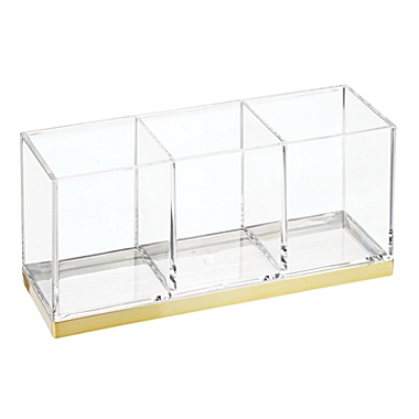 mDesign Plastic Makeup Organizer Storage Caddy Bin, 3 Sections. View a larger version of this product image.