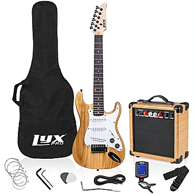 LyxPro 36 Inch Electric Guitar and Kit for Kids with 3/4 Size Beginner&#39;s Guitar, Amp, Six Strings, Two Picks, Shoulder Strap, Digital Clip On Tuner, Guitar Cable and Soft Case Gig Bag. View a larger version of this product image.