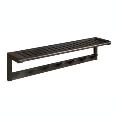 NewRidge Home Goods Abingdon 33.25"W 7-Peg Coat Rack with Shelf - Espresso. View a larger version of this product image.