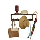 Alternate image 1 for NewRidge Home Goods Abingdon 33.25"W 7-Peg Coat Rack with Shelf - Espresso