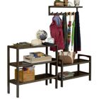 Alternate image 3 for NewRidge Home Goods Abingdon 33.25"W 7-Peg Coat Rack with Shelf - Espresso