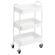 mDesign Metal 3-Tier Rolling Household Storage Cart