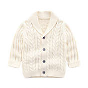 Laurenza&#39;s Cream Cable Knit Cardigan Sweater