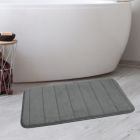 Alternate image 2 for PiccoCasa Set of 2 Memory Foam Bath Mat Rug, Absorbent Velvet Memory Foam Bath Mat with Durable PVC Backing, 17"X24" Gray