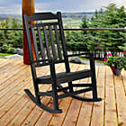 Alternate image 0 for Flash Furniture Winston All-Weather Rocking Chair In Black Faux Wood - Black