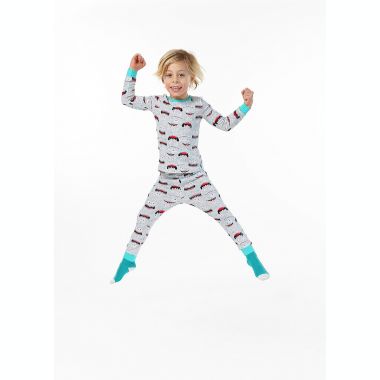 Sleep On It Infant/Toddler Boys Wacky Monster Snug Fit 2-Piece Pajama Sleep Set With Matching Socks. View a larger version of this product image.