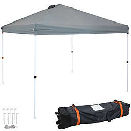 12'x12' Pop Up Canopy Tent Outdoor Wedding Party Shelter with Carry Bag Gray