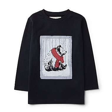 Hope & Henry Boys&#39; Long Sleeve Graphic Tee (Black, 3-6 Months). View a larger version of this product image.