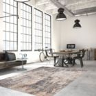 Alternate image 1 for Chaudhary Living 6.5' x 9.5' Gray and Black Abstract Rectangular Area Throw Rug