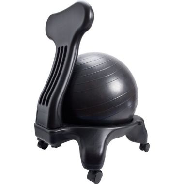 PharMeDoc Exercise Balance Ball Chair with Base & Back Support for Home and Office. View a larger version of this product image.
