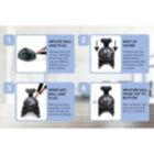 Alternate image 1 for PharMeDoc Exercise Balance Ball Chair with Base & Back Support for Home and Office