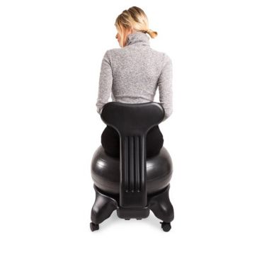 PharMeDoc Exercise Balance Ball Chair with Base & Back Support for Home and Office. View a larger version of this product image.